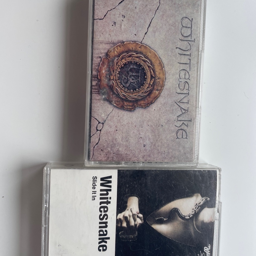 Lot If 2 Whitesnake Self Titled Cassette Tape 1987 Rock Metal slide It In
